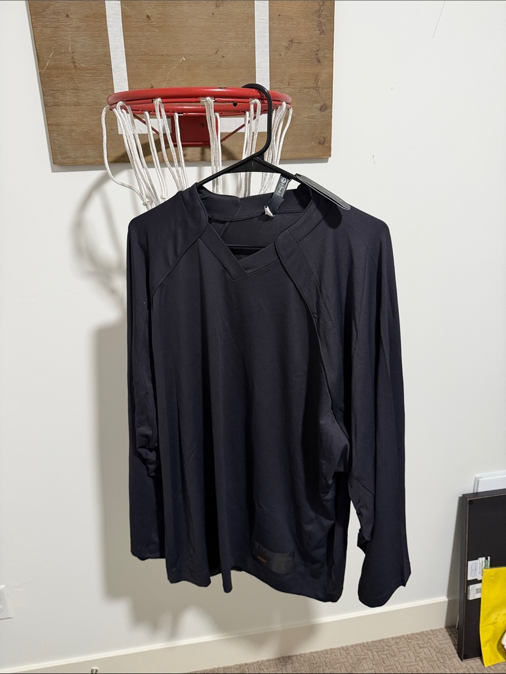 Nike Black Athletic Sport Top with Pink Logo Accent